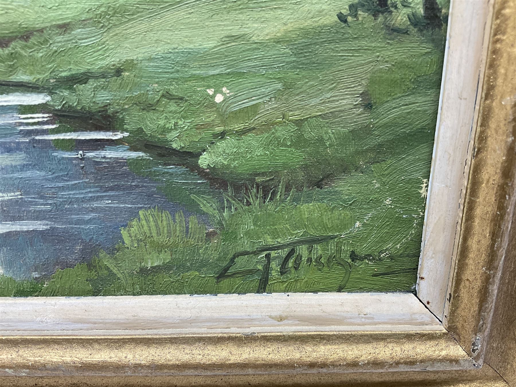 C Fleischmann? (German early 20th century): Forest Landscapes, pair oils on canvas laid on board indistinctly signed, one dated '28, 27cm x 35cm (2)