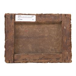 Italian School (18th century): Europa and the Bull, oil on unlined canvas unsigned 13cm x 17.5cm