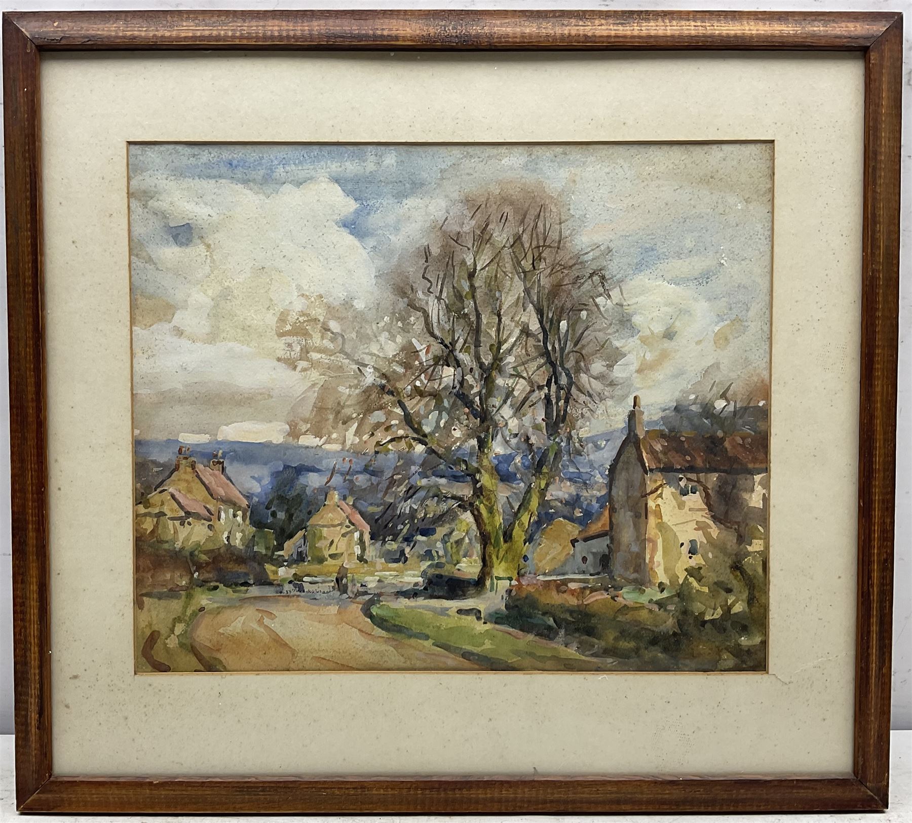 John William Howey (Staithes Group 1873-1938): 'Thirlby Village - Yorkshire', watercolour, signed and titled verso 30cm x 36cm