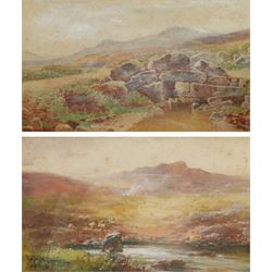 George Brooks Percy Lillington (British 1850-1932): Stone Bridge Dartmoor, watercolour signed 30cm x 50cm; George Henry Jenkins (British 1838-1914): Sheep on Dartmoor, watercolour signed 17cm x 28cm (2)