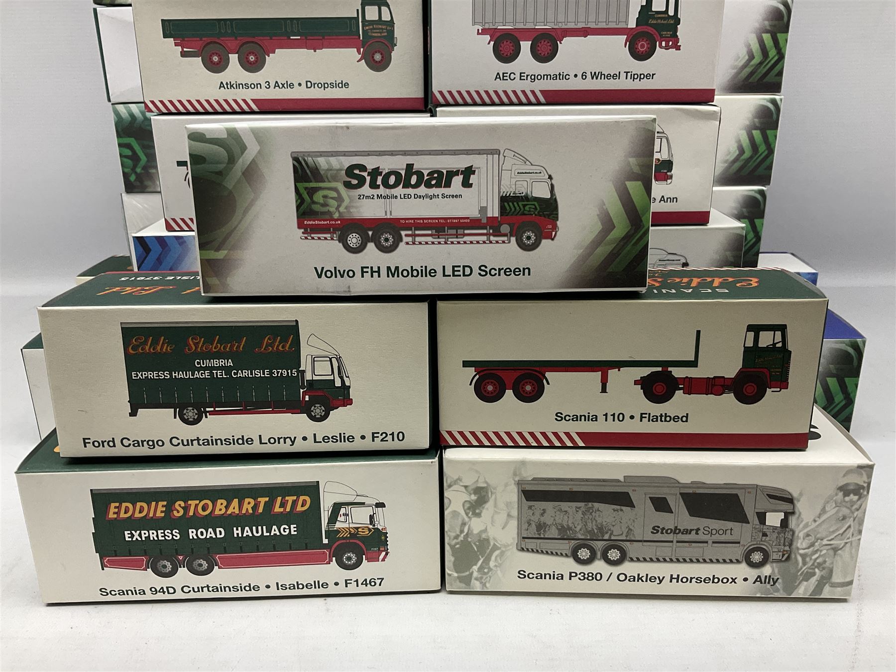 Atlas Editions Eddie Stobart - twenty-six 1:76 scale die-cast models in The Special Edition Collector's Series with twenty-five certificates; all boxed (26)