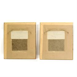 After Lady Sarah Malden (British c1761-1838) and Samuel Shelley (British 1750-1808): 'Mary Clara - Viscountess Bolingbroke' and 'Mrs Bryan',  pair 19th century engravings with hand-colouring, titled verso, in matching frames 7cm x 6cm (2)