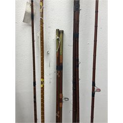 Collection of split cane and similar part fishing rods, etc