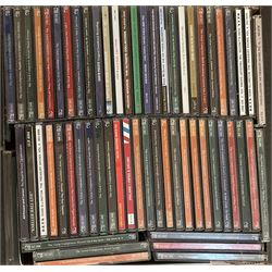 A large collection of Jazz and Classical CD's including Bing Crosby, Duke Ellington, 'The Great Composers' set, together with various cassettes and minidisc's in four boxes 