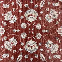 Ziegler design hand-knotted rug, woven in a traditional Sultanabad style with all-over floral palmette and vine  decoration 