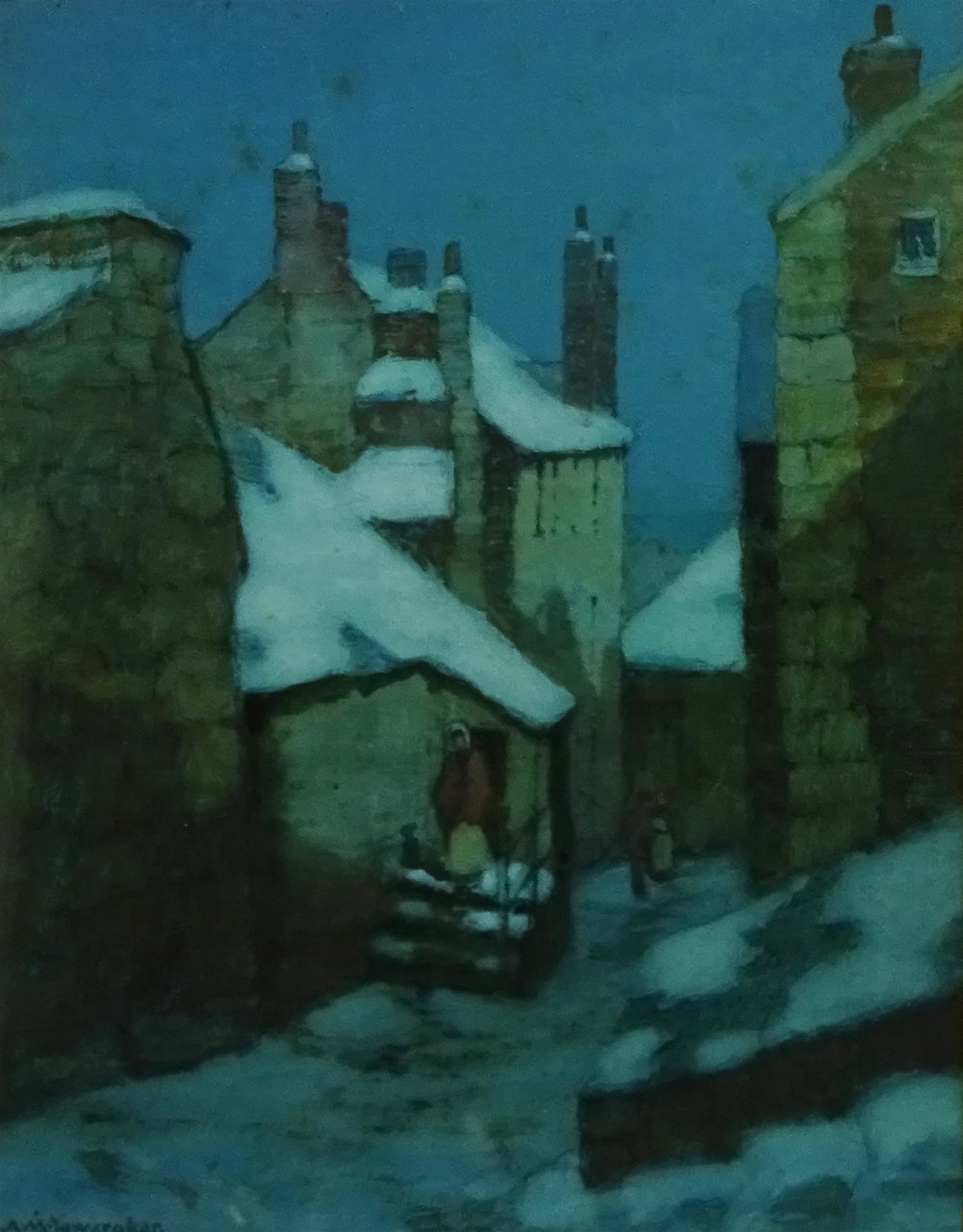 Albert Moulton Foweraker (British 1873-1942): 'Bailey's Lane St. Ives', watercolour signed 28.5cm x 22.5cm