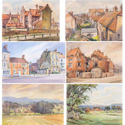 Alec Wright (British 1900-1981): Stokely Views and others, six watercolours variously sign...