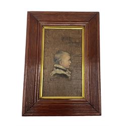 G Parae-Javal (French 19th century): 'Vise a L'Ami Eug. Toreau' portrait of a boy, oil on panel signed 23cm x 13cm