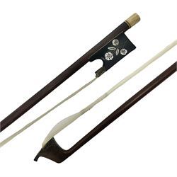 19th century wooden violin bow with a de