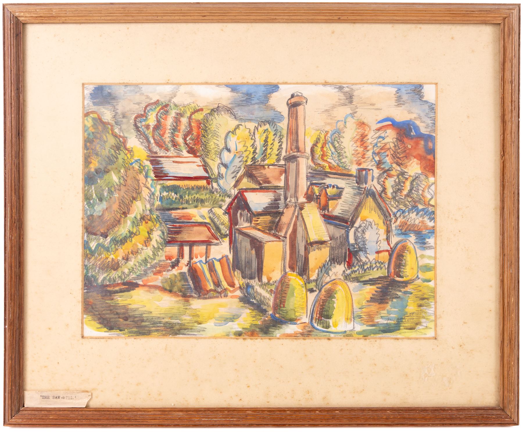 Rees Lewis Rees (British 20th Century): 'The Drawing Room Table' and 'The Saw Mill', two watercolours signed and indistinctly dated, 24cm x 33cm (2)