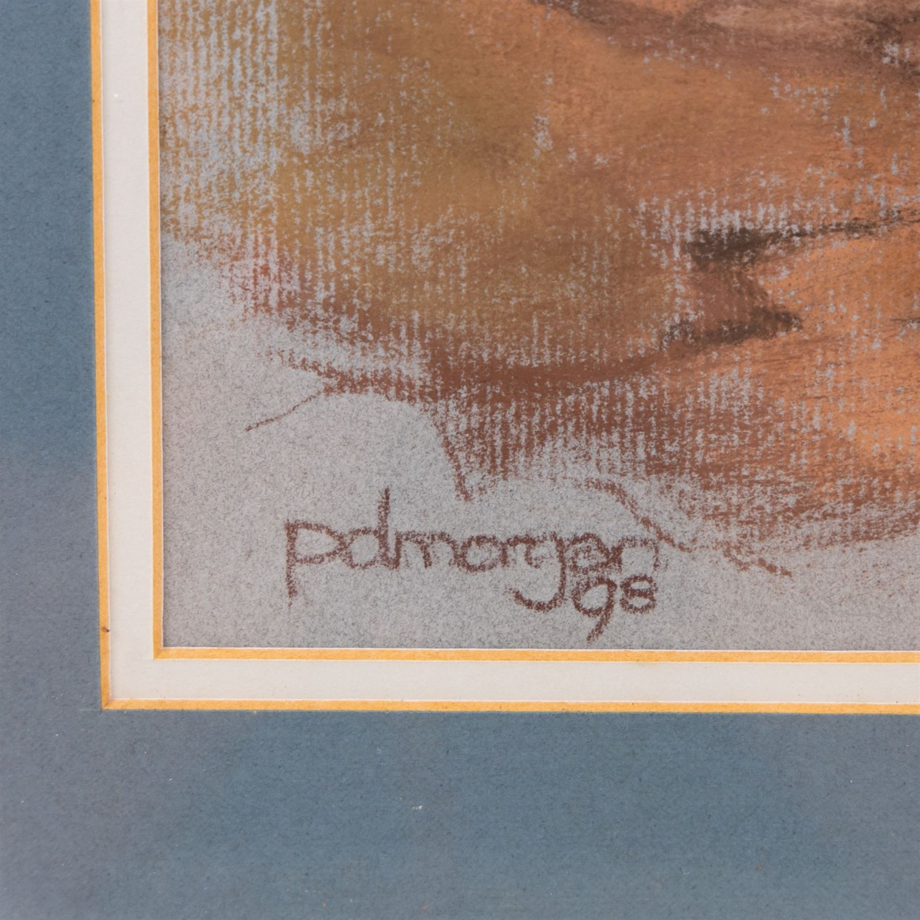 Penny Morgan (British 20th Century): 'Contemplation at Saint Catherine's Monastery under Mount Sinai', pastel signed and dated '98, titled verso 69cm x 52cm 