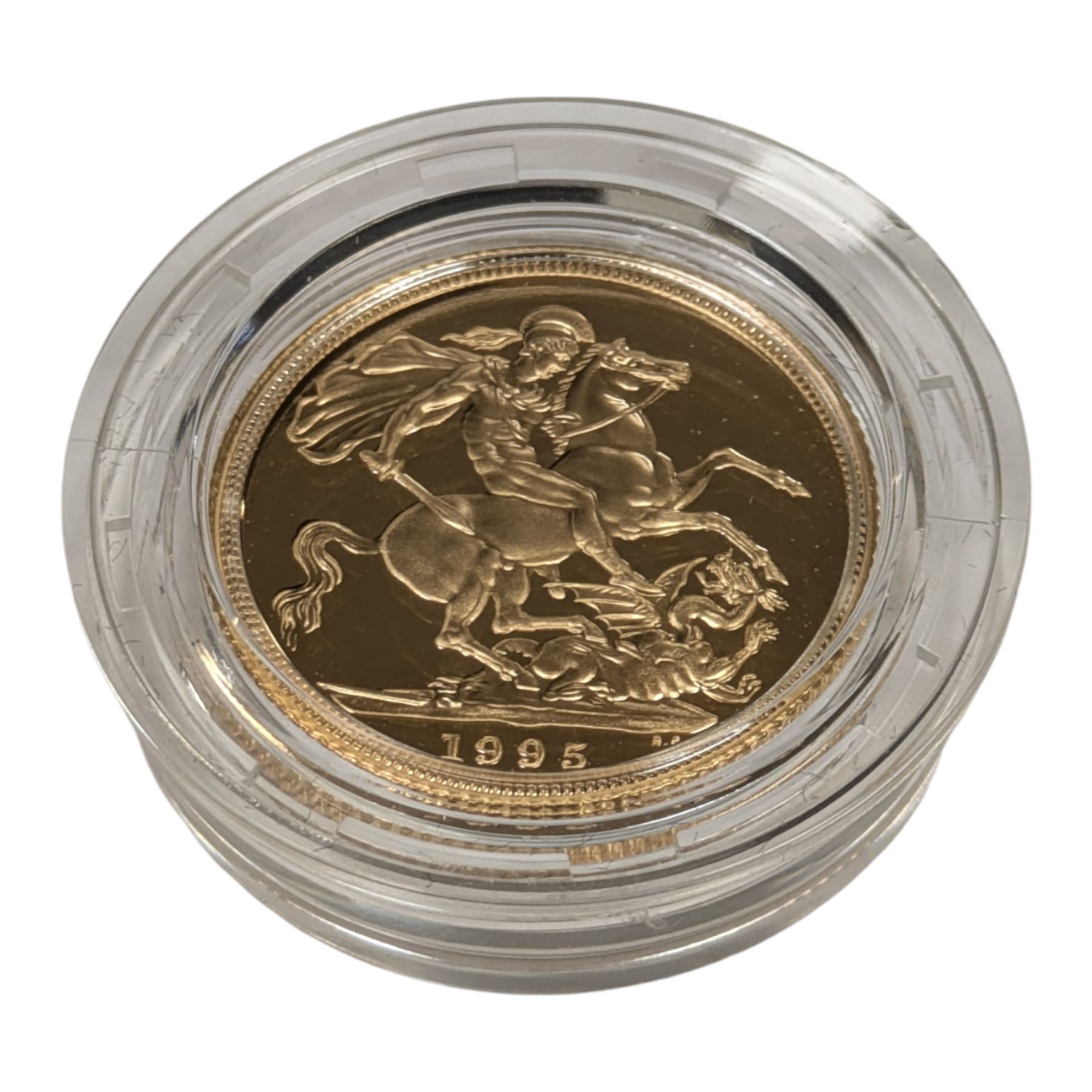 Queen Elizabeth II 1995 gold proof full sovereign coin, cased with certificate