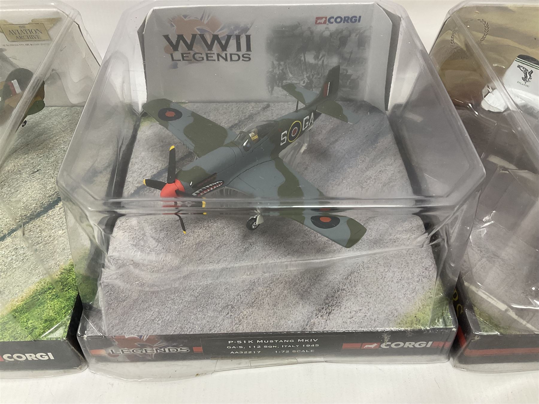 Corgi - five die-cast models of WW2 aircraft; and five models of warships; all boxed (10)