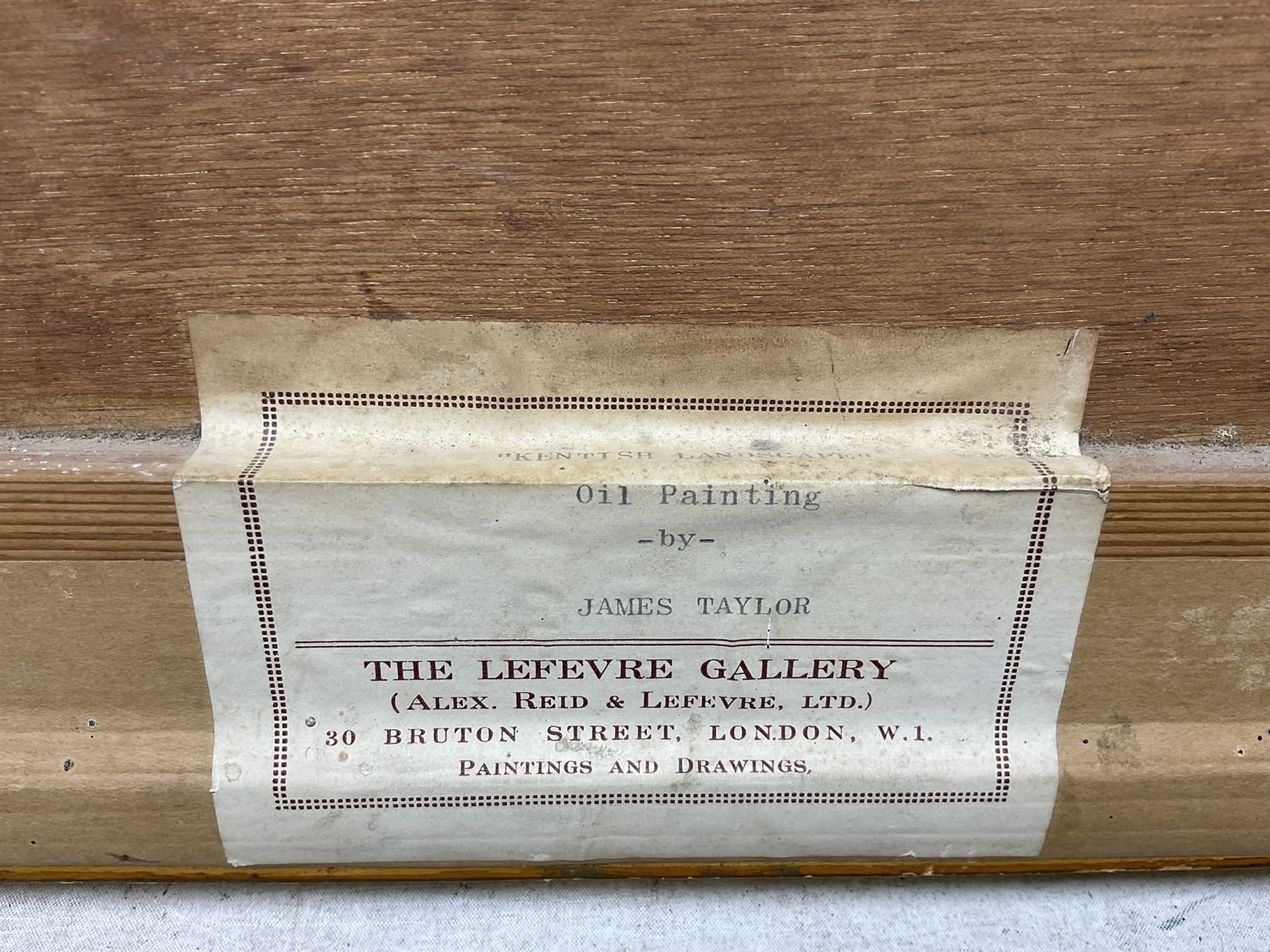 James Taylor (British 1925-2000): 'Kentish Landscape', pair oils on panel signed 24cm x 39cm (2)
Provenance: with The Lefevre Gallery, Bruton St., London, labels verso