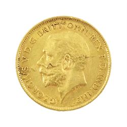 King George V 1912 gold half sovereign