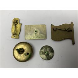 Small collection of Irish related medals, cap badges, buttons, political pin badges etc