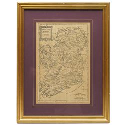 Thomas Kitchin (British 1719-1784): 'Ireland Divided into Provinces and Counties', 18th century engraved map 30cm x 20cm