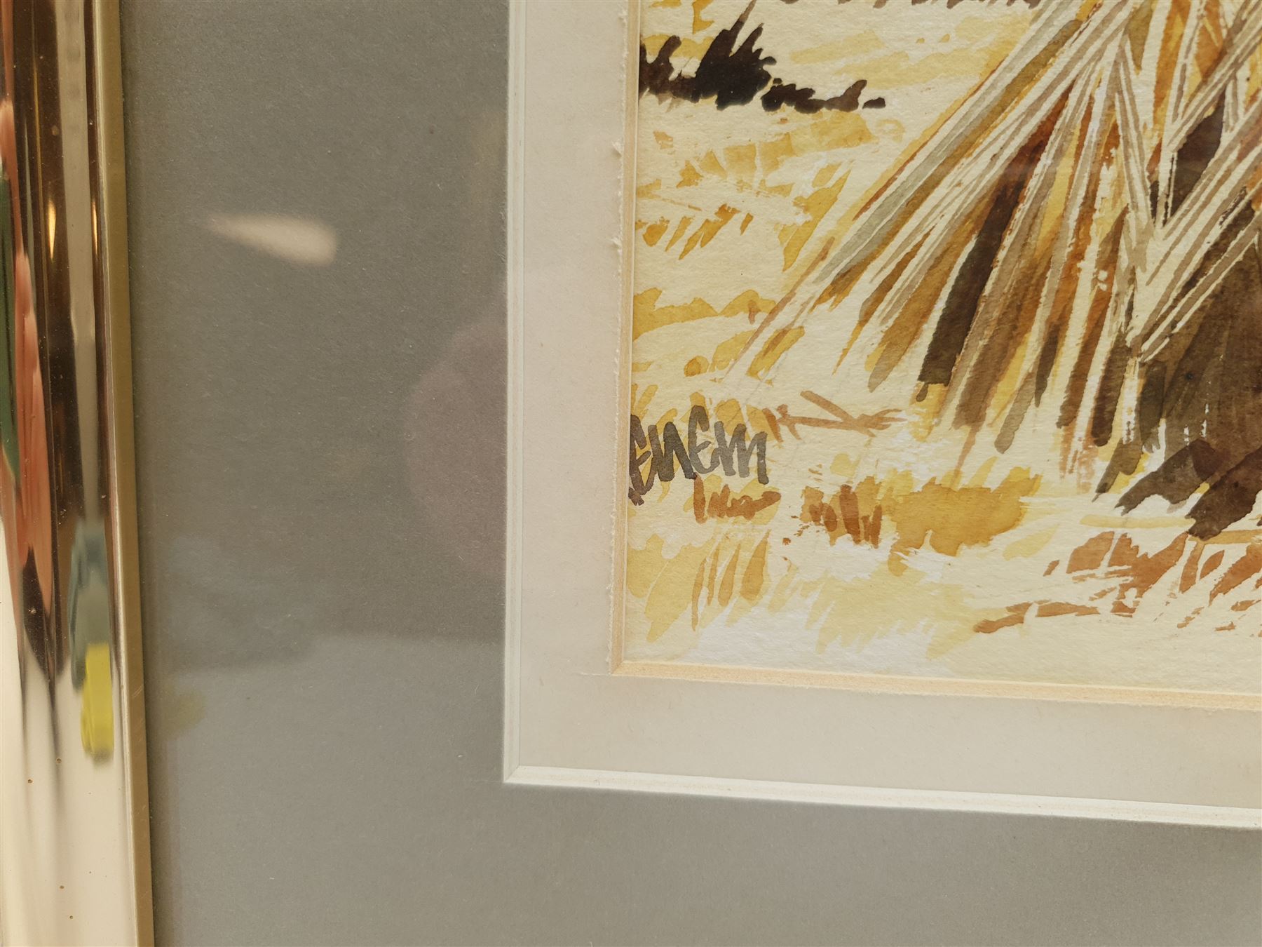 Ken Middleton (British 20th century): Loading the Haycart, watercolour indistinctly signed, artist's stamp verso 35cm x 50cm