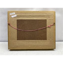 Barbara Gudrun Sibbons (German 1925-): A Meeting by the Wayside, oil on panel signed 40cm x 50cm