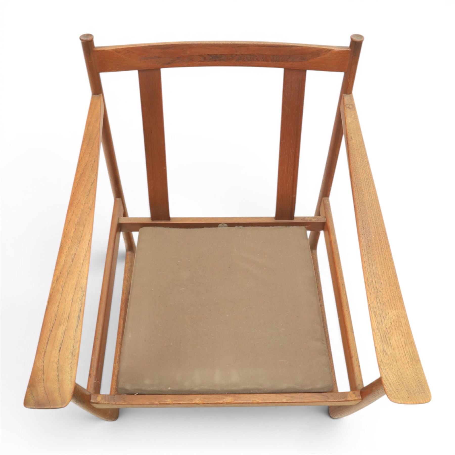 Peter Hvidt and Orla Mølgaard for France and Son - pair of mid-20th century model FD130 teak framed easy armchairs (2)