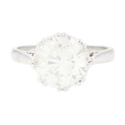 18ct white gold single stone diamond ring, in a fancy heart shaped gallery, hallmarked, di...