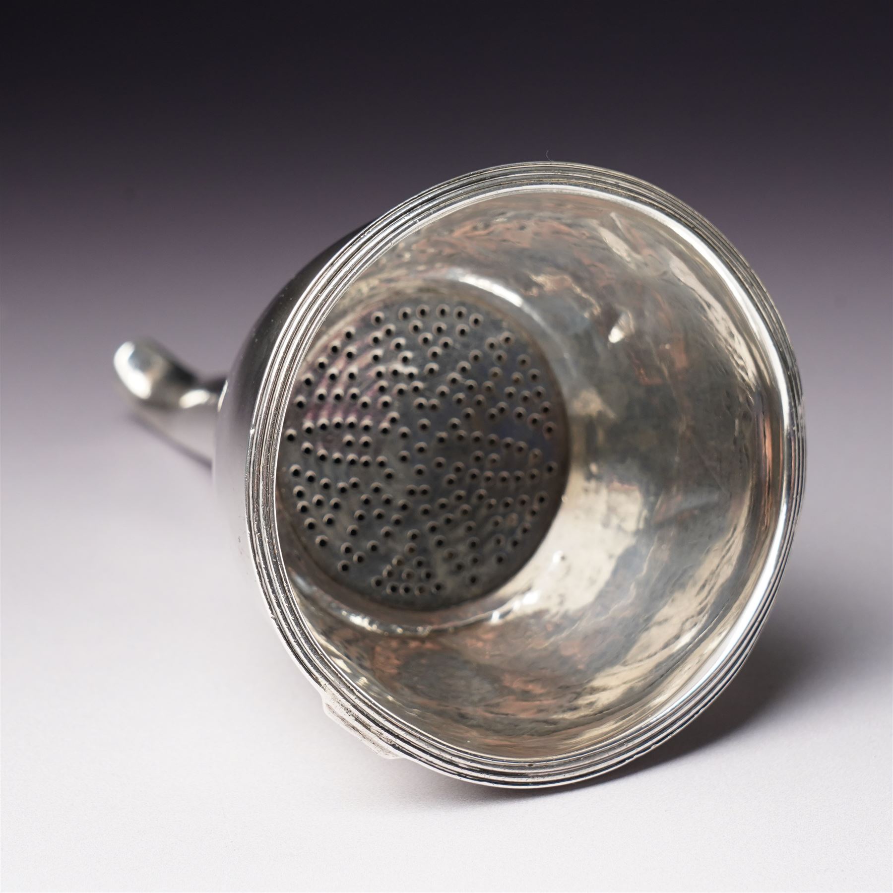 George III silver wine funnel engraved with a monogram L13cm London 1794 Maker Henry Chawner