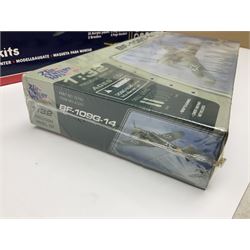 Airfix 100 Years of Naval Aviation Collection construction kit; and 21st Century Toys Messerschmitt BF-109G-14 construction kit; both boxed (2)