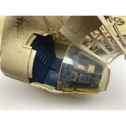 Star Wars - two unboxed vintage Star Wars vehicles comprising Millenium Falcon with 3 3/4
