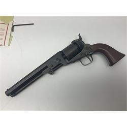 Modern Replica Models Japan non-firing copy of an 1851 Navy percussion cap revolver, .36 cal, boxed with paperwork, L31cm - Disposed 25.06.25 - Notified 24.07.25