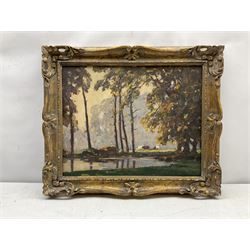 Owen Bowen (Staithes Group 1873-1967): 'The Mystery Pool', oil on canvas signed and dated '18, 39cm x 50cm 