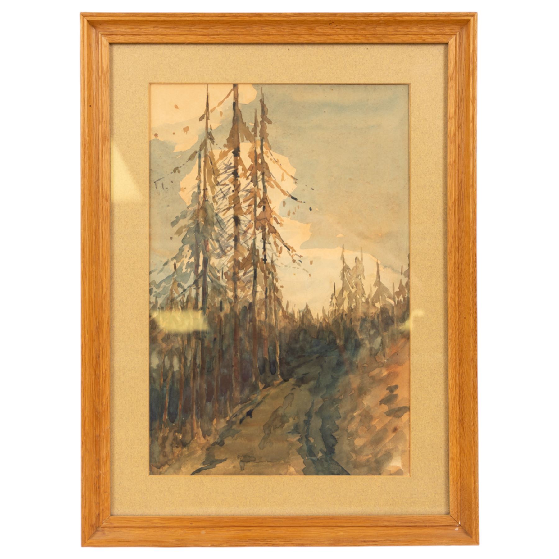 Bryan Whitmore (British 1836-1903): Snow over Whitby, watercolour signed 18.5cm x 26cm; R Smeltzer (British 19th/20th Century): 'West Ayton' Woods, watercolour unsigned, inscribed verso and dated 1924, 33cm x 22cm (2)