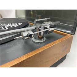 Goldring Lenco GL 75 Stereo Transcription turntable, in a teak case, H15cm, W54cm 