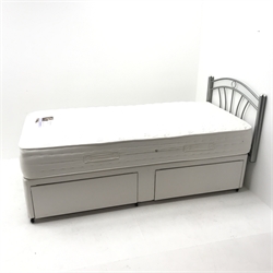 Single 3'divan bed with single drawer, headborad and Celebration 1000 mattress, W93cm, H95cm, L198cm