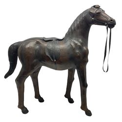 Liberty style leather horse, H68cm