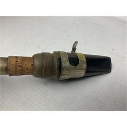 Lacquered brass 'King' alto saxophone inscribed Made by the H.N. White Co.' (Cleveland Ohio) with crook, serial no.84128; also stamped No.1 549 911 and Pat D 8-18-25; in fitted carrying case 