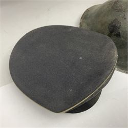 Two air force jackets, together with two helmets and Bamberger Mutzen Industrie German military hat and two others 