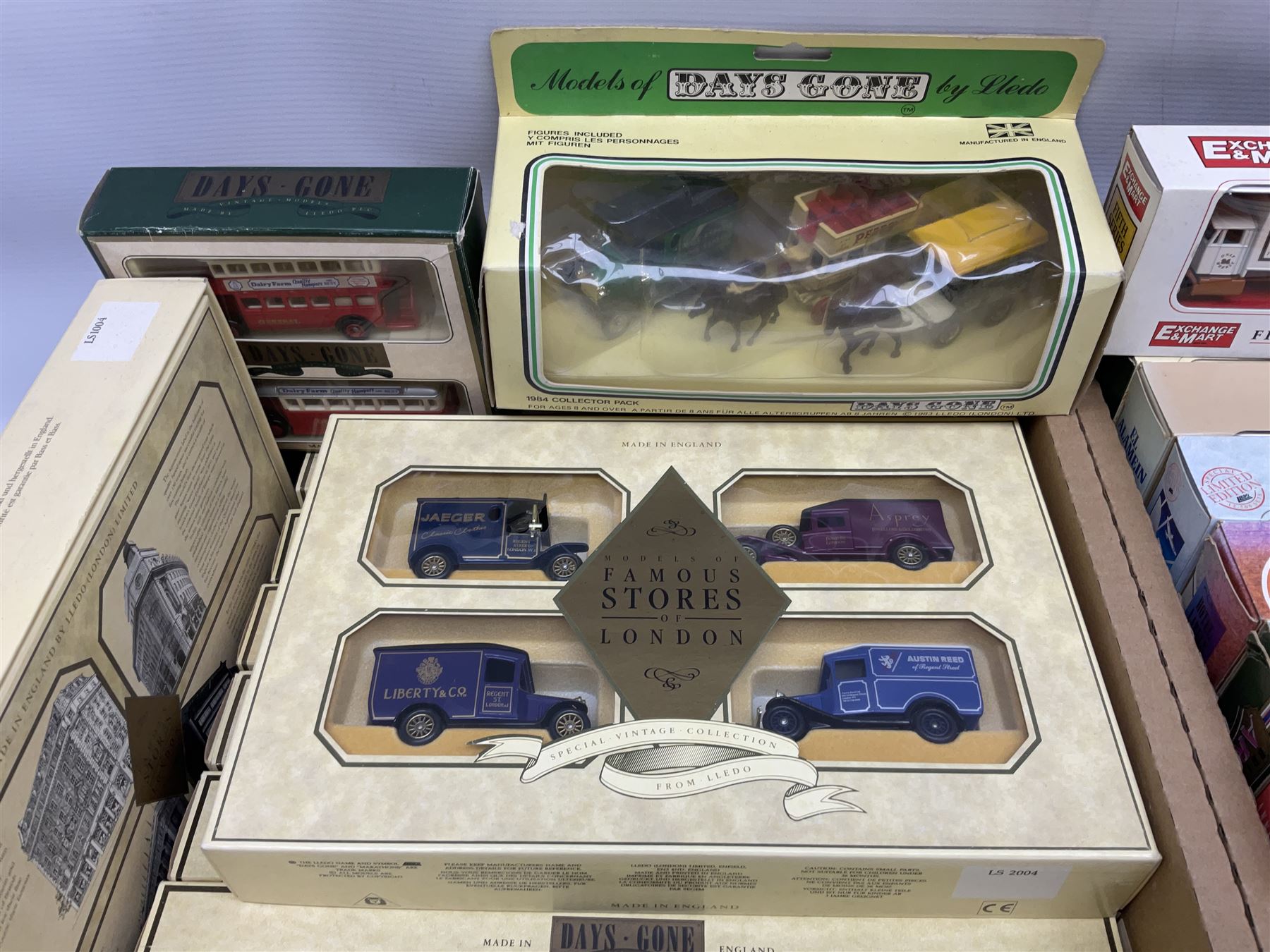 Lledo Railway Express Parcel Van of the 1930's sets, British Army Collection 1939, Exchange & Mart, Days Gone box sets and others in two boxes (37)