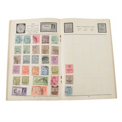 Great British and World coins, banknotes, and stamps, including George II 1758 silver shilling, presentation packs, German notes, etc