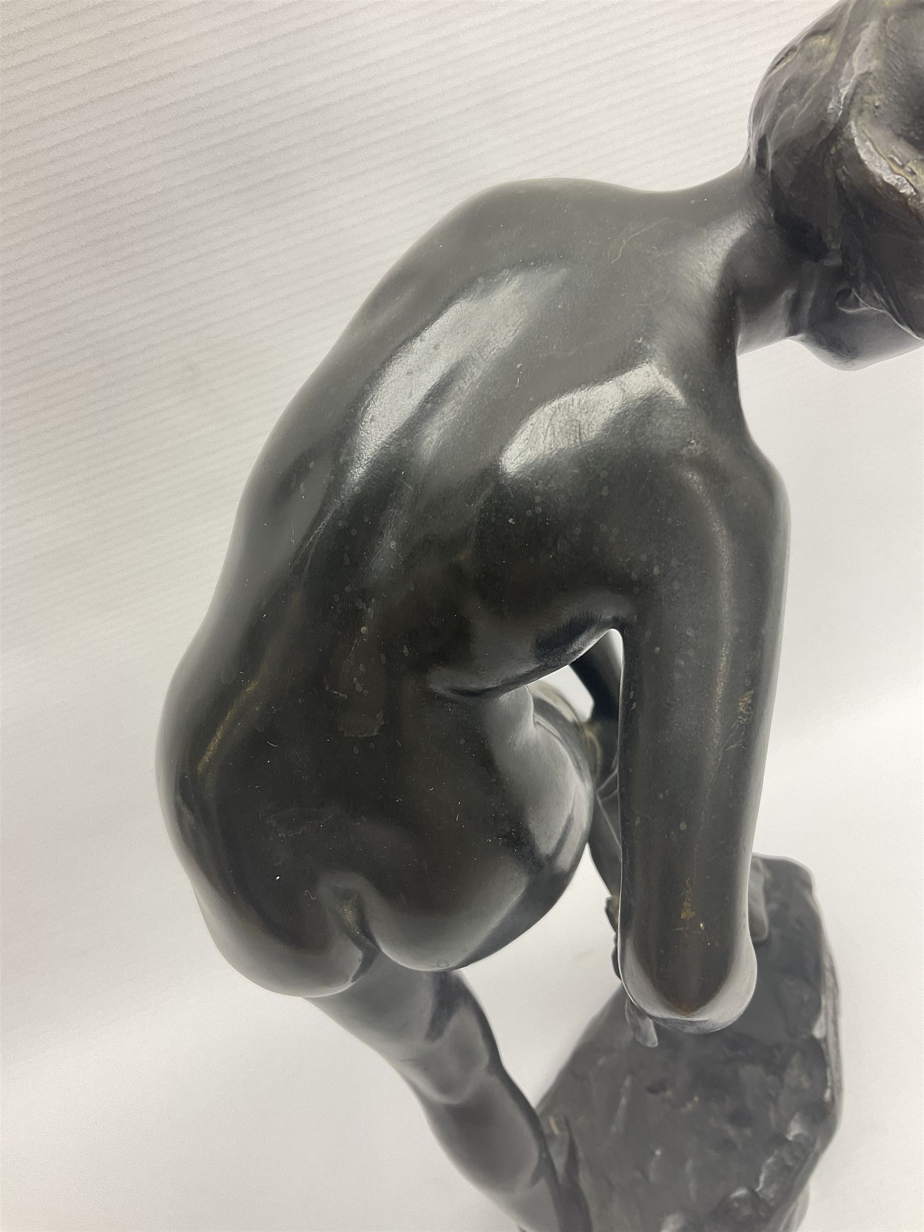 Sir Edgar Bertram MacKennal (Australian 1863-1931), Diana Wounded, bronze with black patina, signed and dated B MacKennal 1905, H37cm