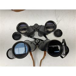 Nine cased pairs of binoculars, to include Embassy 8x40, Tasco 7x35, Zenith 10x50 Field. Opticron 10x50, Swift 8x40 Grand Prix Mk I, etc