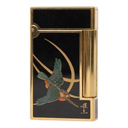 S J Dupont - Kawasemi, by artist Tadashi Inami, the Kingfisher Maki-E lighter with serial number 19CJN97, in the original presentation box