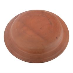 Wetheriggs Pottery of Penrith slipware Ivanhoe charger, the centre depicting a pair of jousting knights, with the King and Queen looking on, with impressed marks beneath, D51cm 