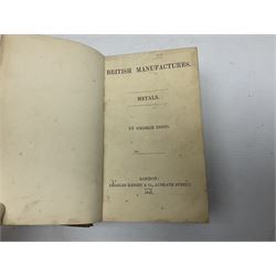 Jules Michelet (French 1798-1874): The Insect, with illustrations by Giacomelli, pub. T. Nelson and Sons, Paternoster Row, Edinburgh and New York, 1875, together with Edward Callow: The Phynodderree and Other Legends of the Isle of Man, with illustrations by W.J. Watson, pub. J. Dean and Son, Fleet Street, E.C, George Dodd: Metals British Manufactures, pub. Charles Knight and Co, Ludgate Street, 1845, WWI Imperial Army Series Musketry, pub. John Murray, Albermarle Street, 1915, Laurence Echard (1670–1730): The Roman History From the Settlement of the Empire by Augustus Caesar, To The Removal of the Imperial Seat by Constantine the Great Containing the Space of 355 years, vol. 2, printed by T.H. for M. Gillyflower, J. Tonson in Fleet Street, H. Bonwick in St. Paul's Church-yard and R. Parker in Cornhill, 1698, bound in leather (5)