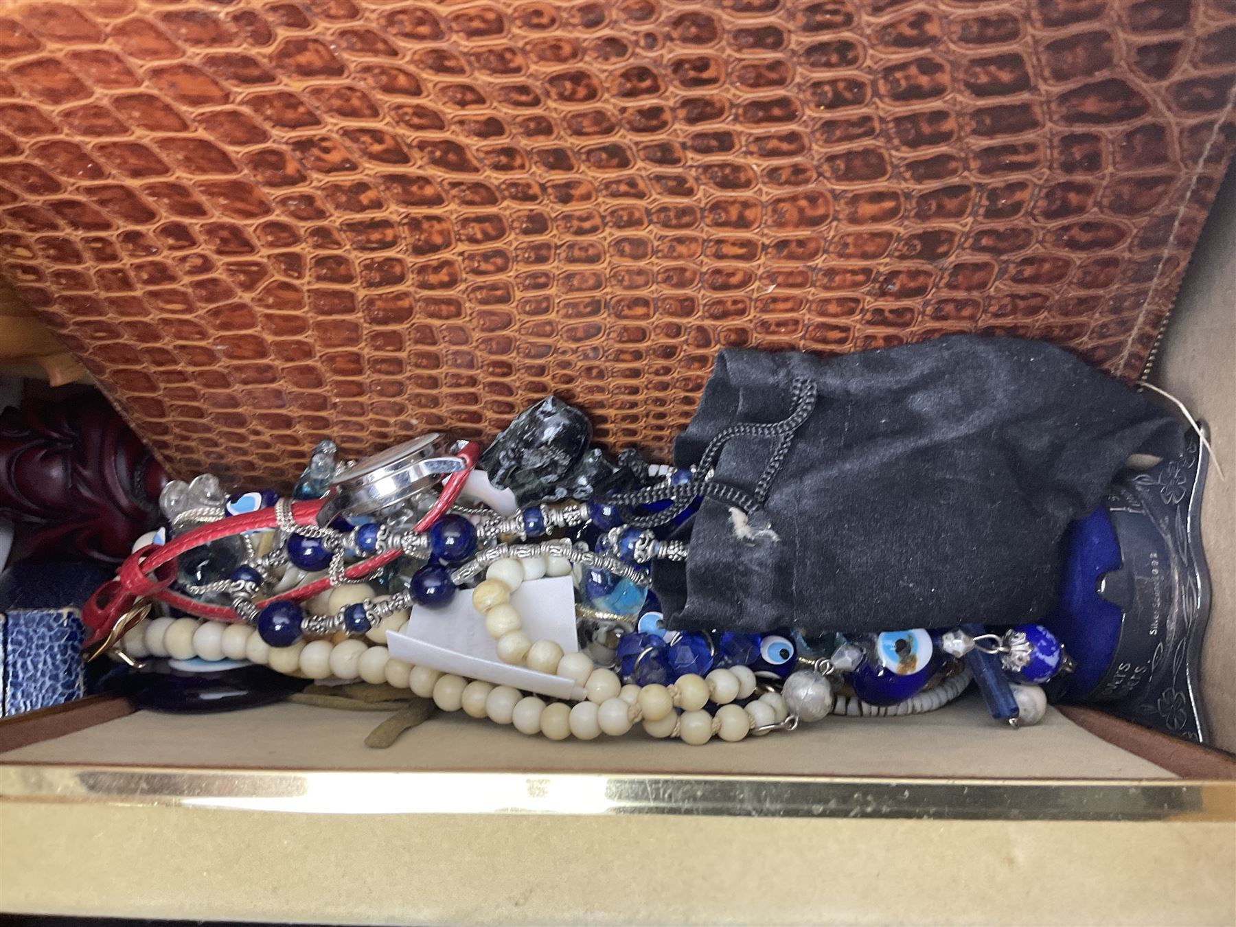 Silver and silver stone set jewellery including earrings and necklaces, collection of costume jewellery and other collectables