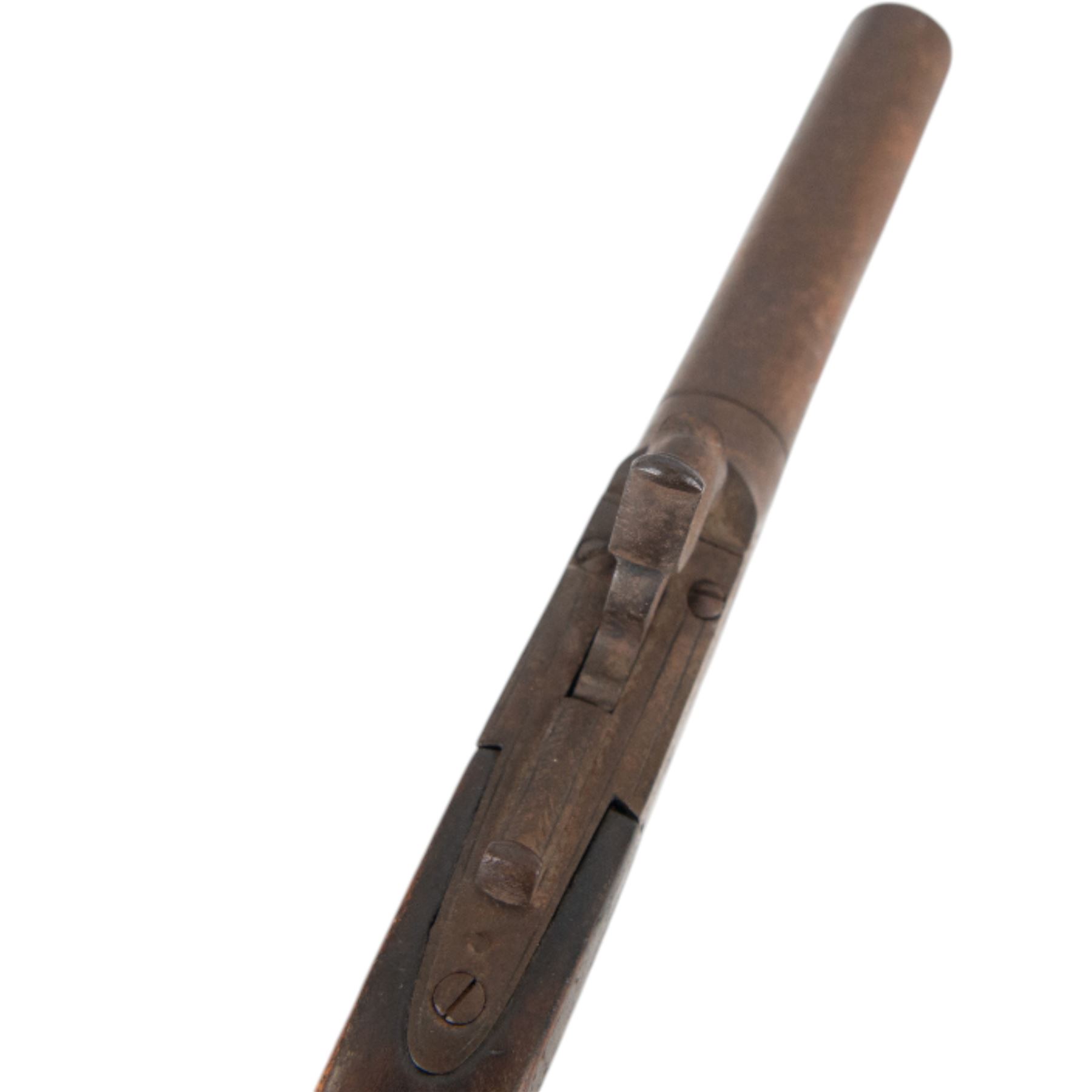 19th century percussion hammer action pocket pistol with sprung bayonet, with 8cm (3.5