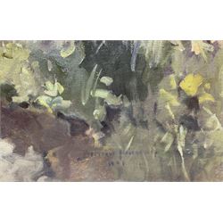 Bertram Priestman RA ROI NEAC (British 1868-1951): 'On the River Wharfe', oil on canvas signed and dated 1901, 70cm x 81cm