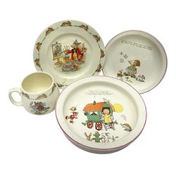 Four pieces of Mabel Lucie Attwell and Bunnykins nursery ware