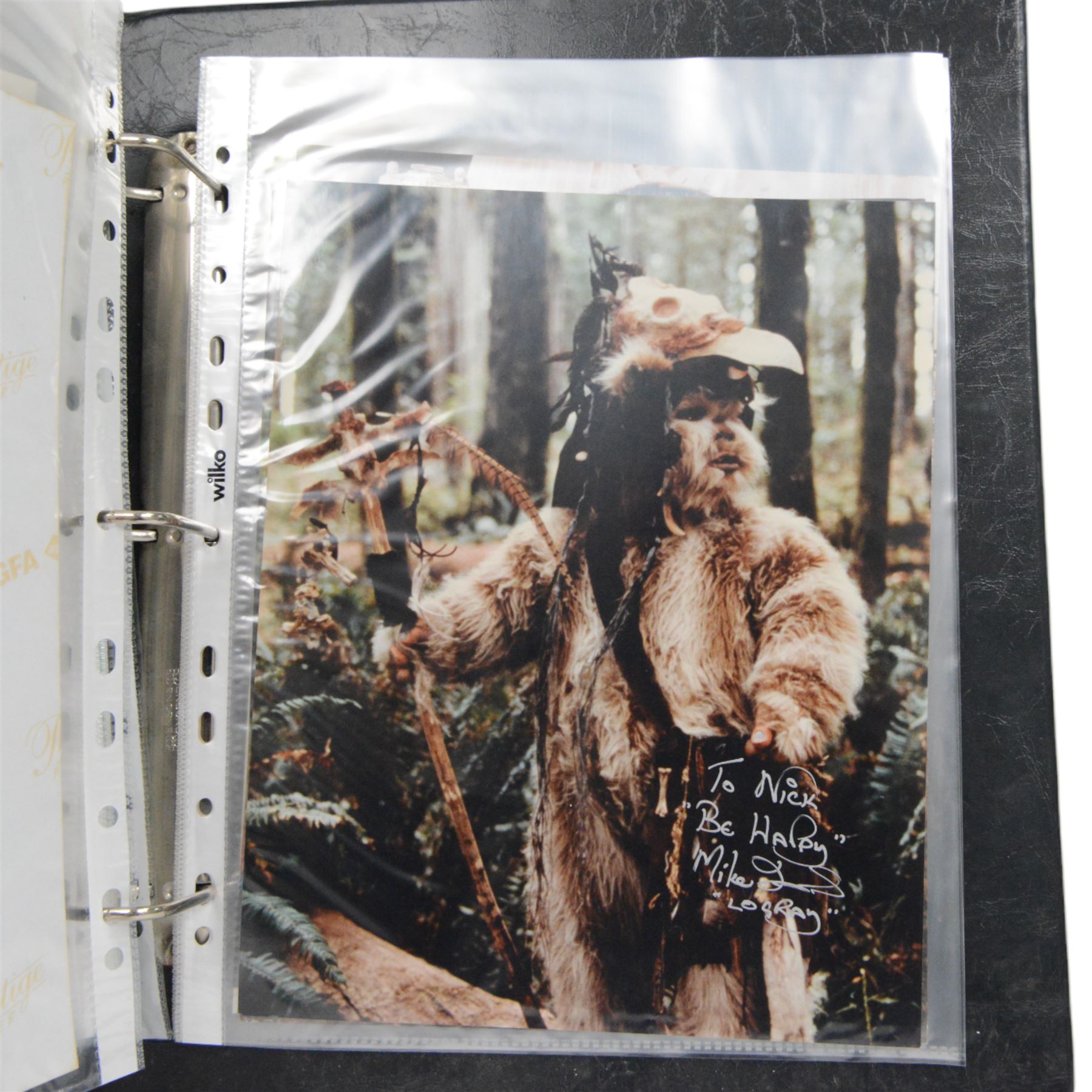 Collection of Sci-Fi signed photographs, mostly Star Wars, including Kenny Baker (R2D2), Jeremy Bulloch (Boba Fett), Michael Carter (Bib Fortuna), Phil Brown (Uncle Owen), Peter Mayhew (Chewbacca), Mike Edmonds (Logray), Warwick Davies (Wicket), Dave Prowse (Darth Vader) and Lou Ferringo (The Hulk), all dedicated, obtained at the Dave Prowse Promotions Mulitcon Event 1998 at The Norbreck Caste Hotel, Blackpool