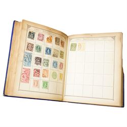 Collection of stamps albums, postcards, commemorative crowns and cigarette silks