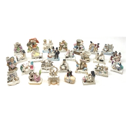 A collection of twenty six Victorian and Continental fairings, many with registration numbers beneath.